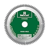 METAK HM Kreissägeblatt 254x30mm, 80 Zähne für Holz - Kompatibel mit Metabo,...