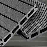 WPC Terrassendielen Basic Line - Komplett-Set hellgrau | 8m² (4m x 2m)...