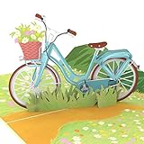 papercrush® Pop-Up Karte Fahrrad mit Blumen - 3D Geburtstagskarte für Frau &...