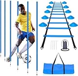 YGORTECH Slalomstangen Fussball Trainingsset Set Slalom Poles 6 Slalom Stangen...