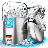SilverRack Edelstahl Eiswürfelbehälter mit Deckel u. Zange [1,3l] -...