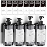 Anhow 4er 500ml Seifenspender Wandbefestigung Set, Seifenspender Wand Ohne...