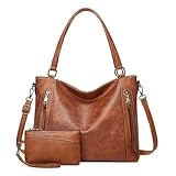 VINBAGGE Damen Handtasche Leder Henkeltasche Top Griff Tasche Vintage Weiches...