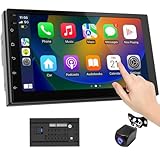 Haudio 7 Zoll 2 Din Radio Android mit Wireless CarPlay & Wireless Android...