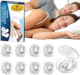 8PCS Schnarchstopper Anti Schnarch Nasenclip, gegen Schnarchen Nase Dilator...