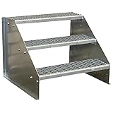 3 Stufen Standtreppe Stahltreppe freistehend Breite 60cm Höhe 63cm...