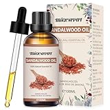 Migcaput Ätherisches Sandelholzöl 100ml, Naturrein Sandelholzöl für...