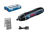 Bosch Professional Akkuschrauber Bosch GO (inkl. 25-tlg. Bit-Set, USB-Ladekabel,...