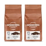 by Amazon Espresso Crema Röstkaffee Ganze Bohnen, 1kg (2 Packs of 500g),...