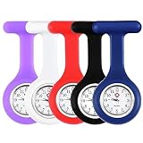 JSMTKJ Krankenschwester Uhren,5 Pcs Schwesternuhren mit Clip Dehnbare Silikon...