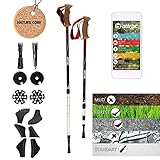 ATTRAC Wanderstöcke Trekkingstöcke verstellbar Teleskop Hiker inkl. Workout I...