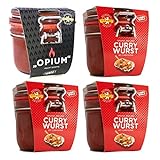 Curry Wolf Selection - 3x 220g Currywurst im Glas & 1x pikante Tomaten-Chili...