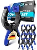 KISTEK® Klemmzwingen [10er Set inkl. praktischer Karton-Box] - Federklemmen mit...