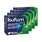 Ibuflam® akut 400 mg IBUPROFEN Filmtabletten| Doppel-Pack 4 x 50 Stk. | Ibu 400...