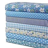 aufodara Baumwollstoff Patchwork DIY Stoffpaket 7 Stück 50 x 50 cm, Reiner...