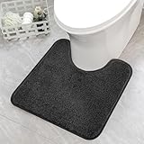 WC Vorleger mit Ausschnitt, Badezimmerteppich, U-Waschbar WC Teppich Klovorleger...