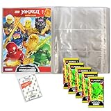 Bundle mit Lego Ninjago Serie 9 Trading Cards - 1 Leere Sammelmappe + 5 Booster...