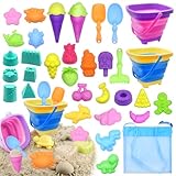 HOVIBU Strand Sandspielzeug für Kinder, 35 Stück Strandspielzeug Set mit...