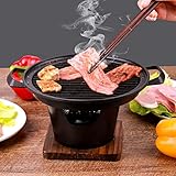 lyrlody Tragbarer Mini BBQ Grill, Rauchfreier Tischgrill für Camping Picknick...