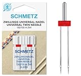 SCHMETZ Nähmaschinennadeln 2 Zwillings-Universal-Nadeln 4,0/80 | 130/705 H ZWI...