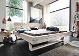 Finori GmbH Bett, Balkenbett, Bettgestell, Fichte, Massiv,Kopfteil, 140x200,...