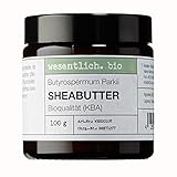 Sheabutter BIO 100g von wesentlich. - natürlich im Glastiegel - 100% reines...