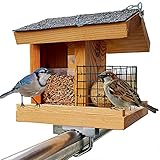 STAFECO® Vogelfutterhaus für Balkon oder zum Aufhängen wetterfest Futterhaus...