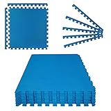 Montafox 2,88 m² Unterlegmatte 1 cm Dicke Poolmatte 8er Set blau 60 x 60 cm...