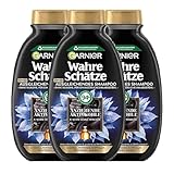 Garnier Wahre Schätze Ausgleichendes Shampoo, Formel mit Aktivkohle und...