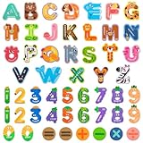 Xialvyu 52 Magnetische Großbuchstaben und Zahlen, kühlschrankmagnete Kinder,...