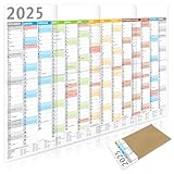 Din A1 Wandkalender für 2025 Jahreskalender Monatsübersicht, (59,4 cm x 84,1...