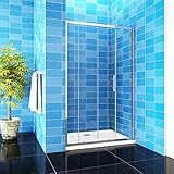 Aica Sanitär Duschabtrennung 110cm Duschtür Schiebetür H190cm