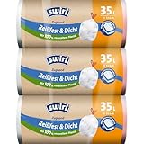 Swirl Reißfest & Dicht Zugband Müllbeutel 35 l (3 x 11 Beutel), Mülltüten...