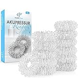 Akupressurring Finger Klein - 12er Set Silber – Anti Stress Finger Ring –...