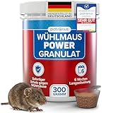 Wühlmaus Power Granulat 300 g - Wühlmäuse effektiv vertreiben mit Sofort- und...