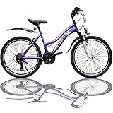 Talson 24 Zoll Mädchen Fahrrad MTB mit Beleuchtung und 21-Gang Kinderfahrrad...