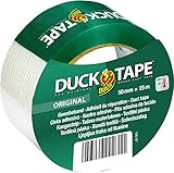 Duck Tape Original Gewebeband Transparent 50 mm x 25 m - Panzerband Extra Stark...