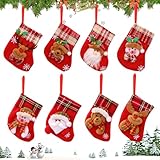 FainFun Nikolausstiefel Set, 8 Stück 16 * 12CM Weihnachtsstrumpf Deko Set,...