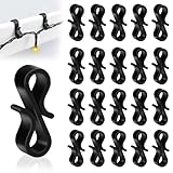 Dalugo 120 Stück Schwarz Dachrinnenhaken Draußen, Wiederverwendbare S Haken...
