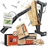 BearClaw Holzspalter manuell - Anzündholz Spalter zur Wandmontage -...