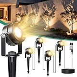 FIFlying Gartenbeleuchtung LED, 4 in 1 Gartenstrahler Strom mit 14m Kabel, 3000K...
