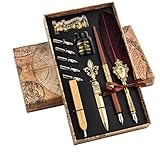 Hethrone Quill Pen Feather Pen Kalligraphie-Stifte-Set mit Füllfederhalter und...