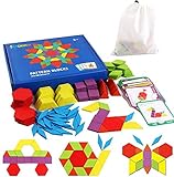 Tangram Kinder Geometrische Formen HolzPuzzles - Montessori Spielzeug Puzzle mit...