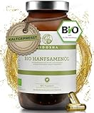 QIDOSHA® Bio Hanfsamenöl Kapseln vegan, 180 Stk, Hanfsamen aus Frankreich und...