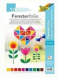 folia 455409 - Fensterfolie, selbsthaftend, transparent, farbig sortiert, ca. 23...