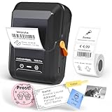 SUPVAN T50M Pro Etikettendrucker Bluetooth mit wasserfeste breite Etiketten,...