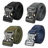 4 Stück Arbeitsgürtel Herren Damen, 120cm Canvas Nylon Stoffgürtel Herren,...