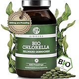 QIDOSHA® Bio Chlorella Presslinge, 600 Stk/Glas, 500mg je Pressling, 100%...