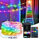 Weihnachtsbeleuchtung Außen 20m 200 LED,RGB Smart Lichterkette...