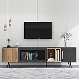 Rtopsu TV-Schrank, Fernsehtisch Lowboard für Fernseher bis zu 90 Zoll, TV-Regal...